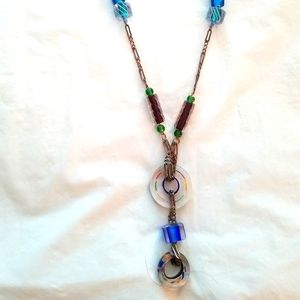 Glass bead necklace